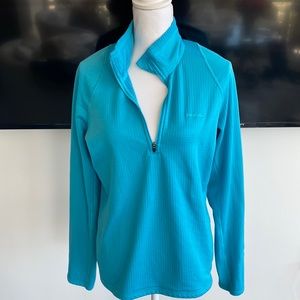Patagonia zip top, beautiful blue, size large